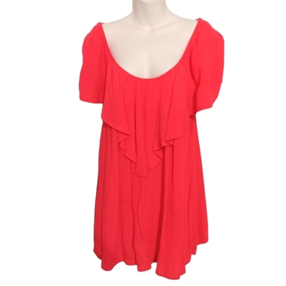 🔵BOGO FREE🔵 Torrid Orange Ruffly Rayon Top Sz 2